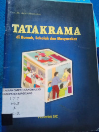 Image of TATAKRAMA DI RUMAH, SEKOLAH DAN MASYARAKAT